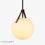 Suspension Led Design Boule Verre Luminaire Cuivre