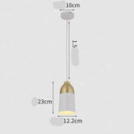 Suspension Led Design Métal Doré Loft B / Blanc Luminaire Chambre