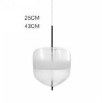 Suspension Led Design Verre Bleu D - Transparent Luminaire Chambre