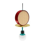 Suspension Led Disque Coloré Métal 1 Lampe / Rouge 30 X 50Cm Luminaire Chambre