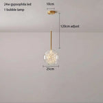 Suspension Led Dorée Avec Globes Verre 1 Lampe / Froide Luminaire Chambre