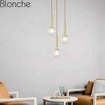 Suspension Led Dorée Boule Verre Loft Luminaire Chambre