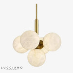 Suspension Led Dorée Boules Marbre Luminaire Chambre