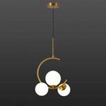 Suspension Led Dorée Cercle Métal Luminaire Chambre