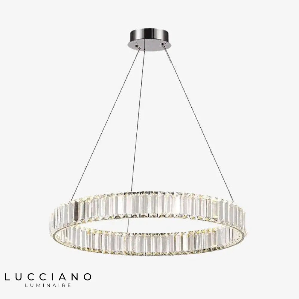 Suspension Led Dorée Cercle Verre Luxury Luminaire Chambre