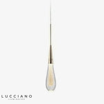 Suspension Led Dorée En Cristal Luxury Luminaire Chambre