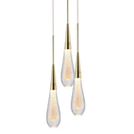 Suspension Led Dorée En Cristal Luxury Luminaire Chambre