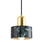 Suspension Led Dorée Marbre Noir Luminaire Chambre