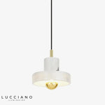 Suspension Led Dorée Ronde Cylindre Blanc Luminaire Cuivre