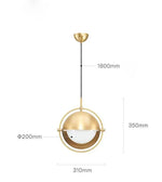 Suspension Led Dorée Style Ball Luminaire Doré