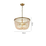 Suspension Led Dorée Verre Cristal 45 X 32Cm Luminaire Chambre