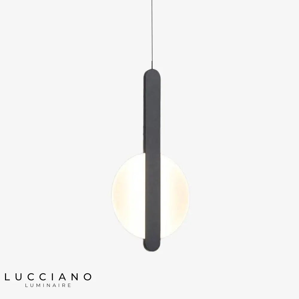 Suspension Led En Aluminium Design Circulaire C - Noir / Froide Luminaire Chambre