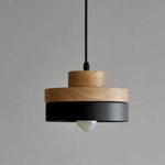 Suspension Led En Bois Design Noir - Rond Luminaire Chambre