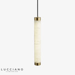 Suspension Led En Marbre Bords Dorés Luminaire Chambre