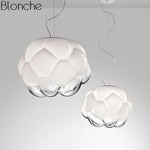 Suspension Led En Verre Nuage Moderne Luminaire Chambre