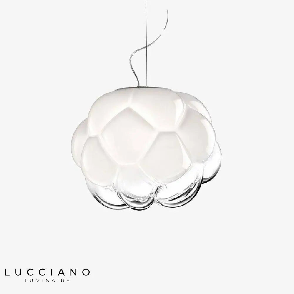 Suspension Led En Verre Nuage Moderne Luminaire Chambre