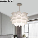 Suspension Led Fleur Blanche Chambre Luminaire