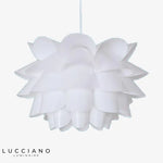 Suspension Led Fleur Blanche Chambre Luminaire