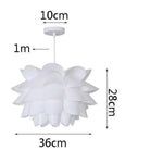 Suspension Led Fleur Blanche Chambre Luminaire