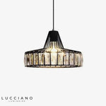 Suspension Led Géométrique En Verre Crystal Luminaire Chambre