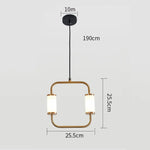 Suspension Led Géométrique Nyla Dorée Luminaire Chambre