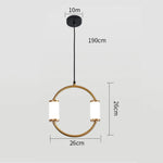 Suspension Led Géométrique Nyla Dorée Rond Luminaire Chambre