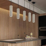 Suspension Led Grise En Ciment Luminaire Chambre