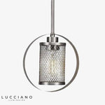 Suspension Led Industrielle Cage Métal Luminaire Chambre