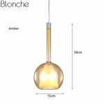 Suspension Led Industrielle Design Ambre Luminaire Doré