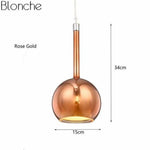 Suspension Led Industrielle Design Rose Gold Luminaire Doré