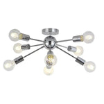 Suspension Led Industrielle Iona Argenté Luminaire Chambre