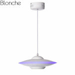 Suspension Led Industrielle Soucoupe Métal Blanc Luminaire Chambre