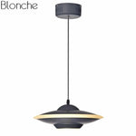 Suspension Led Industrielle Soucoupe Métal Gris Sombre Luminaire Chambre