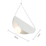 Suspension Led Kaia Abat-Jour Circulaire Blanc Luminaire Chambre