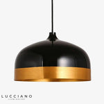 Suspension Led Loft Noir Arrondi Luminaire Chambre