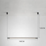 Suspension Led Loft Tube Noir Luminaire Chambre