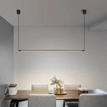 Suspension Led Loft Tube Noir Luminaire Chambre