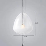 Suspension Led Loft Verre Coloré Design C - Blanc / Froide Luminaire Chambre