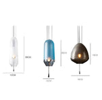 Suspension Led Loft Verre Coloré Design Luminaire Chambre