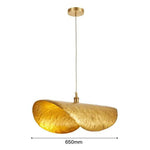 Suspension Led Lotus Dorée En Métal 65Cm / Froide Luminaire Doré