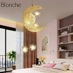 Suspension Led Lune Et Étoile Luminaire Chambre