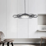 Suspension Led Luxe Métal Avec Abat-Jour Luminaire Chambre