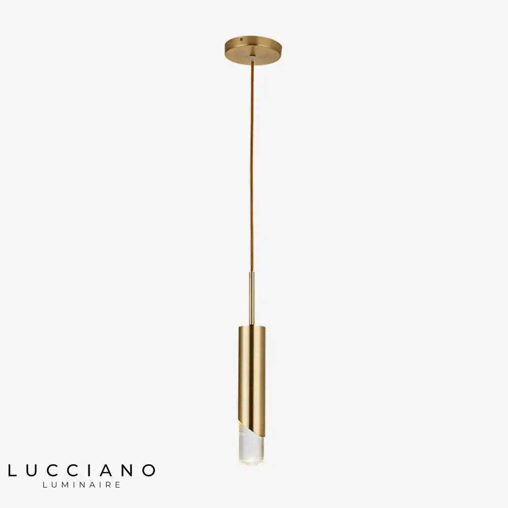 Suspension Led Luxe Métal Cylindre Luminaire Chambre