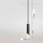 Suspension Led Luxe Métal Cylindre Marron / 1 Lampes Luminaire Chambre