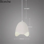 Suspension Led Macaron Œuf Ouvert Blanc Luminaire Chambre