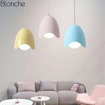 Suspension Led Macaron Œuf Ouvert Luminaire Chambre