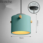 Suspension Led Macarons Colorés Moderne Bleu -B Luminaire Chambre