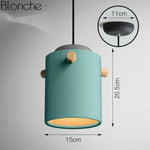 Suspension Led Macarons Colorés Moderne Bleu -C Luminaire Chambre