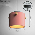 Suspension Led Macarons Colorés Moderne Rose - B Luminaire Chambre