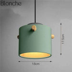 Suspension Led Macarons Colorés Moderne Vert -B Luminaire Chambre